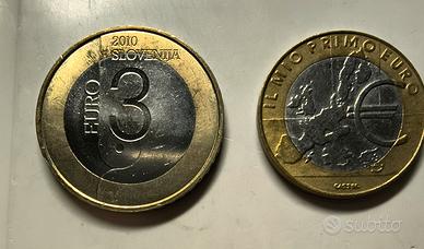 Lotto 2 Gettoni: Slovenia 3€ + 1€ Cassol.