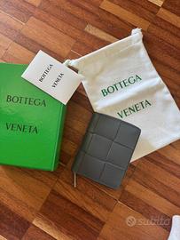 portafoglio bottega veneta nuovo completo, grigio 