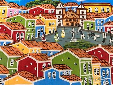 3 Quadretti olio su tela Brasiliani