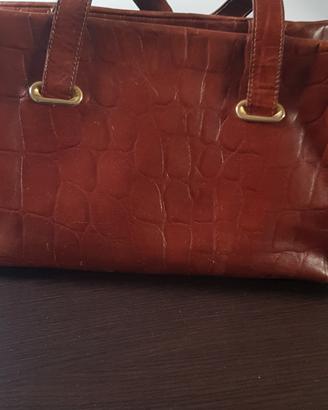 BORSA IN PELLE MARRONE 