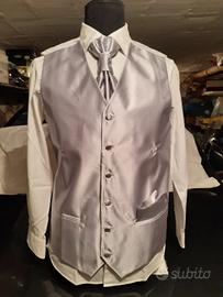 Gilet grigio perla per sposo 