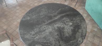 tavolo tondo in marmo verde Africa cm.2x140