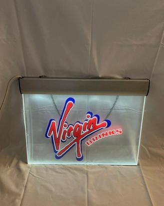 Insegna Luminosa Vintage Virgin Drinks
