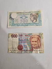 Cinquecento lire Mercurio , Mille lire Montessori 