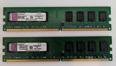 4GB RAM Kingston DDR2 modello KVR800D2N6/2G