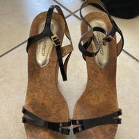 Zatterone tacco alto Dsquared nero