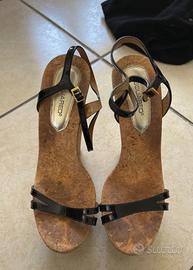 Zatterone tacco alto Dsquared nero