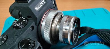 Contax Carl Zeiss Sonnar 50 1,5 con anello Sony E