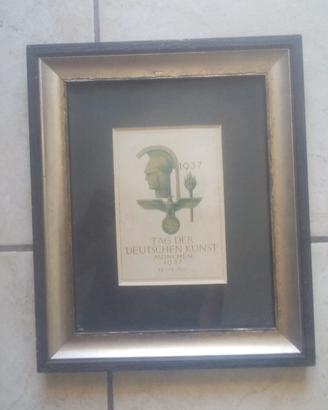 Quadro Con Cartolina Tag Der Deuschen Kunst 1937