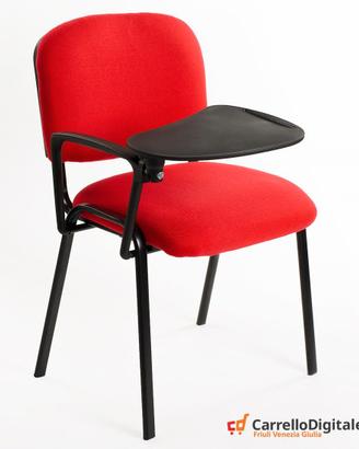 Sedia Imbottita in Tessuto ROSSO con RIBALTINA
