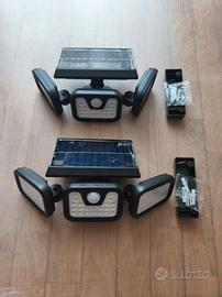 Set 2 faretti led 30W con pannello solare 