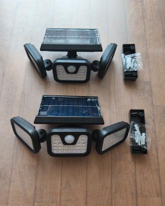 Set 2 faretti led 30W con pannello solare 