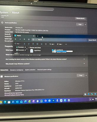Pc portatile Lenovo Windows 11 16 gb RAM