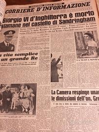 raccolta quotidiani del febbraio 1952