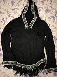 Maglone in alpaca nero Perù