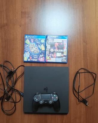 PlayStation 4 slim 500gb con controller e cavi