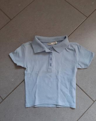 Maglia crop Pull&Bear Azzurra Taglia XS