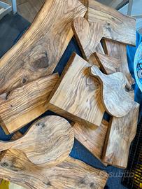 Taglieri artigianali in legno di ulivo massello