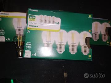 12x Sylvania Led filamento sferico E27 4.5W 470lm