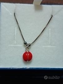 collana coccinella argento