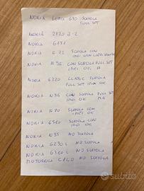 Nokia cellulari vari modelli leggere descrizione
