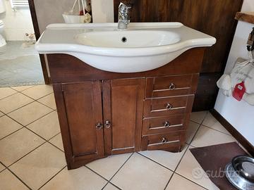 Mobile con lavello legno rustico