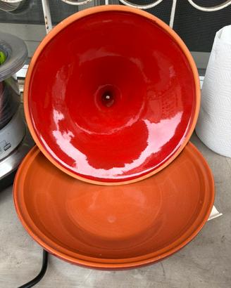 Tajine Piral in Terracotta Smaltata Rossa
