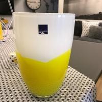 Vaso ceramica Leonardo - Bianco e Giallo