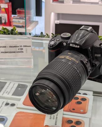 Nikon D5000 + Obbiettivo 55-300mm - PROMO USATO