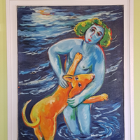 MIMMO GERMANÀ olio su tela 90x70 archiviato