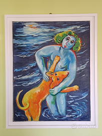 MIMMO GERMANÀ olio su tela 90x70 archiviato