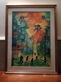 Quadro Pittore Troncarelli Tema Ufo