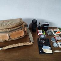 borsa fotografo obiettivo pentax  filtri kit