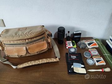 borsa fotografo obiettivo pentax  filtri kit