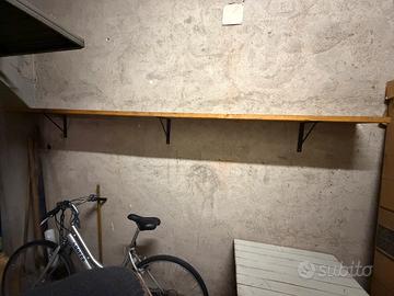 Mensola legno massello 2,9 metri con staffe