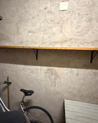 Mensola legno massello 2,9 metri con staffe