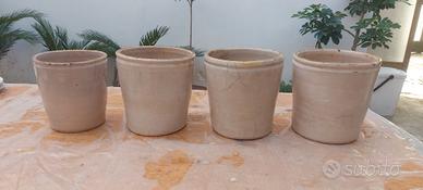set 4 vasi antichi gres porcellanato xx secolo