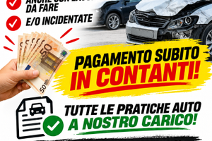 Compriamo auto usate, pagamento immediato!