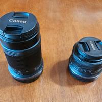 obiettivi canon Rf 18-45  e 55-210