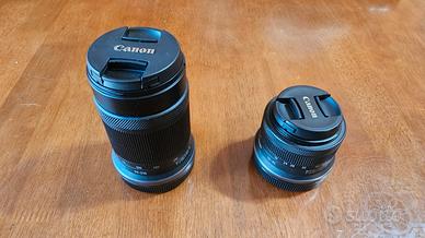 obiettivi canon Rf 18-45  e 55-210