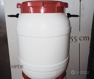 Fusti a bocca larga 55 litri,alimentare ermetico