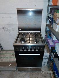 Cucina a gas con forno GLEM Nuova- Acciaio Inox