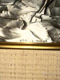 Quadro in rilievo in lamina d’argento