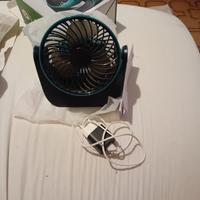 ventilatore ricaricabile da tavolo o campeggio  