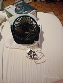 ventilatore ricaricabile da tavolo o campeggio  