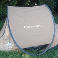 Tenda Decathlon tre posti due secondi con finestre