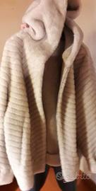 Ecopelliccia finto visone color ghiaccio