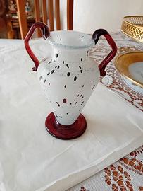 Vaso in vetro artistico vintage