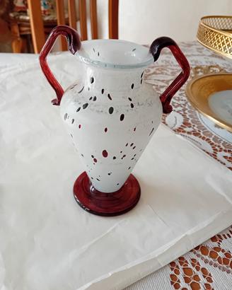 Vaso in vetro artistico vintage