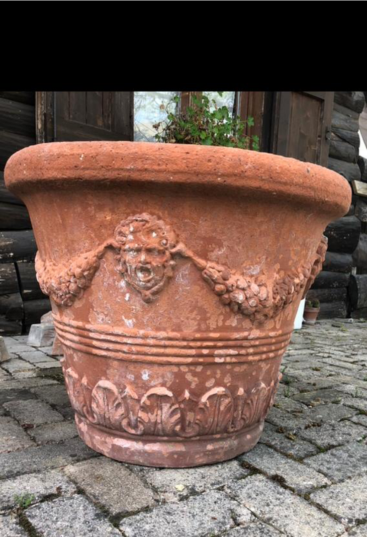 Coppia 2 grandi vasi terracotta festoni giardino - Giardino e Fai da te In  vendita a Bologna